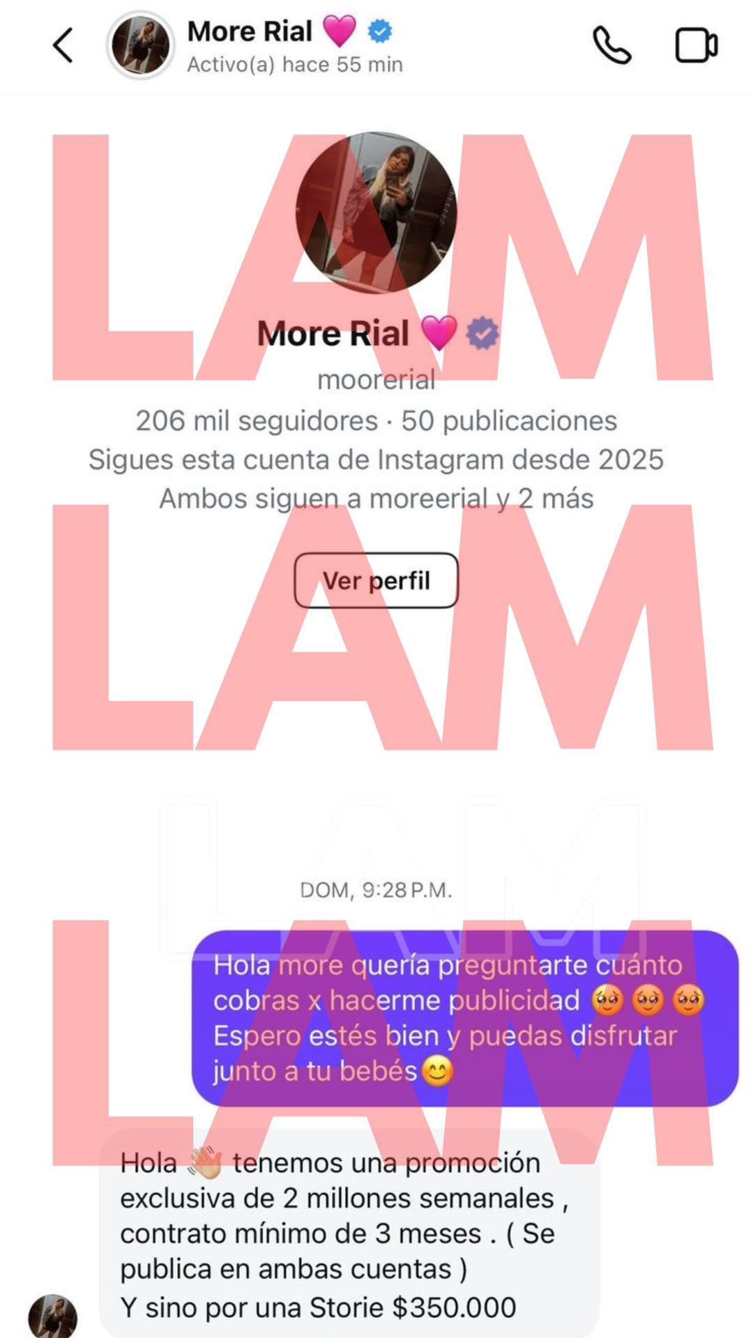 Morena Rial pide 2 millones semanales por promocionar emprendimientos en Instagram. (Foto: x.com/elejercitodelam)