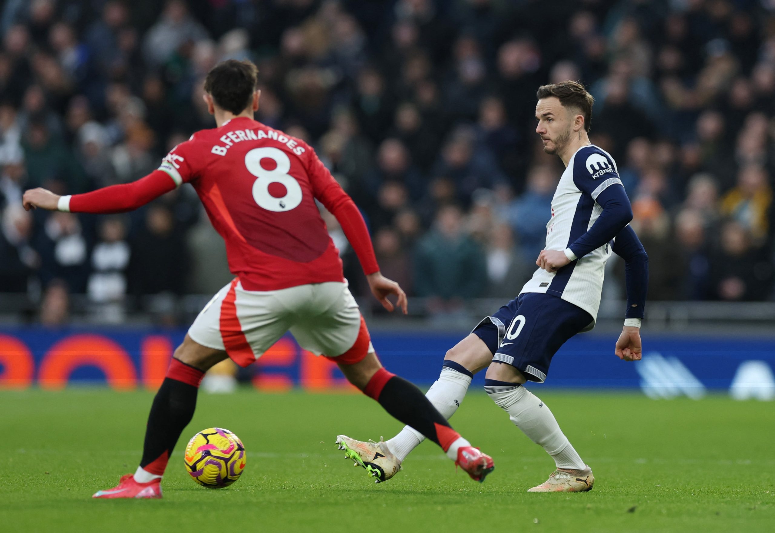 Tottenham vs Man. United por la fecha  25 de la Premier League del 2025.