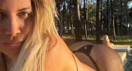 Wanda Nara eligió una microbikini Louis Vuitton para su finde con L-Gante en Pinamar: “Días de amor“