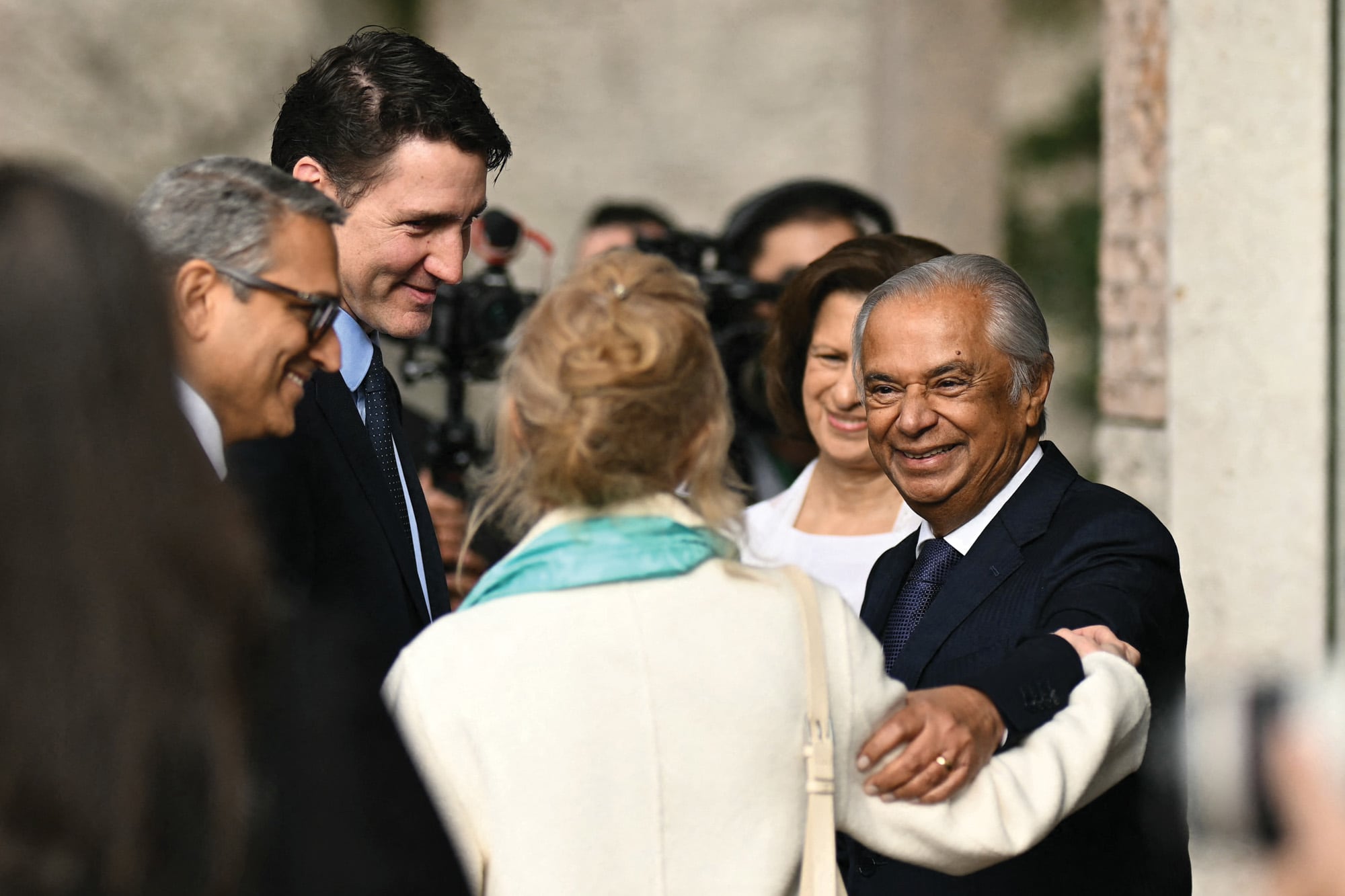 El primer ministro de Canadá, Justin Trudeau, también estuvo en el servicio fúnebre de Lisboa.