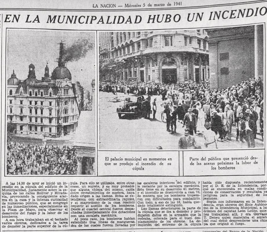 Incendio Palacio Municipal LN 1941