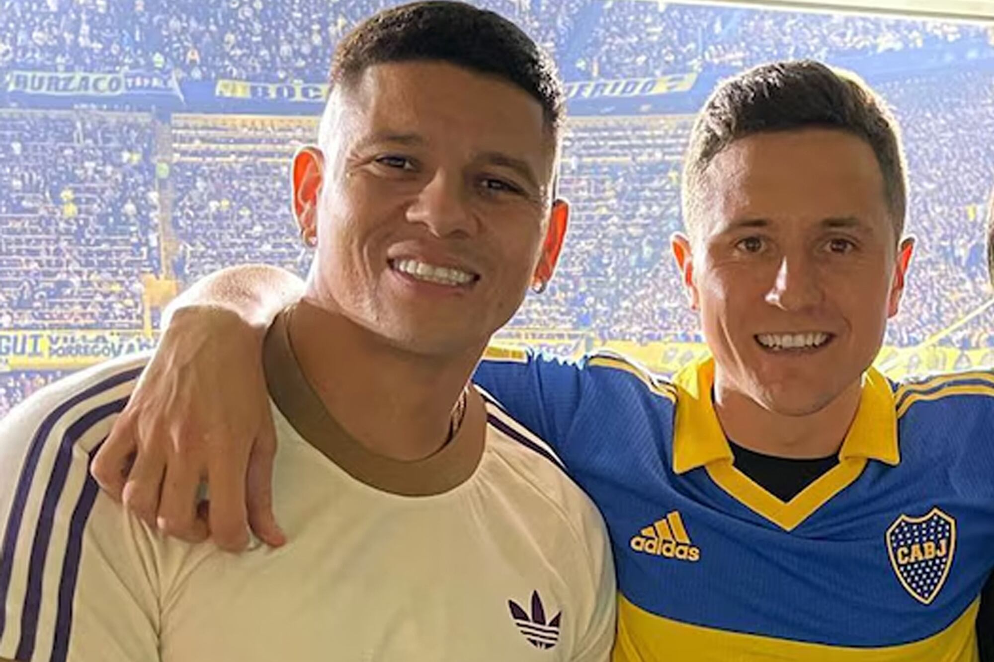 Los amigos Ander Herrera y Marcos Rojo, otra vez estarán juntos en un partido en la Bombonera