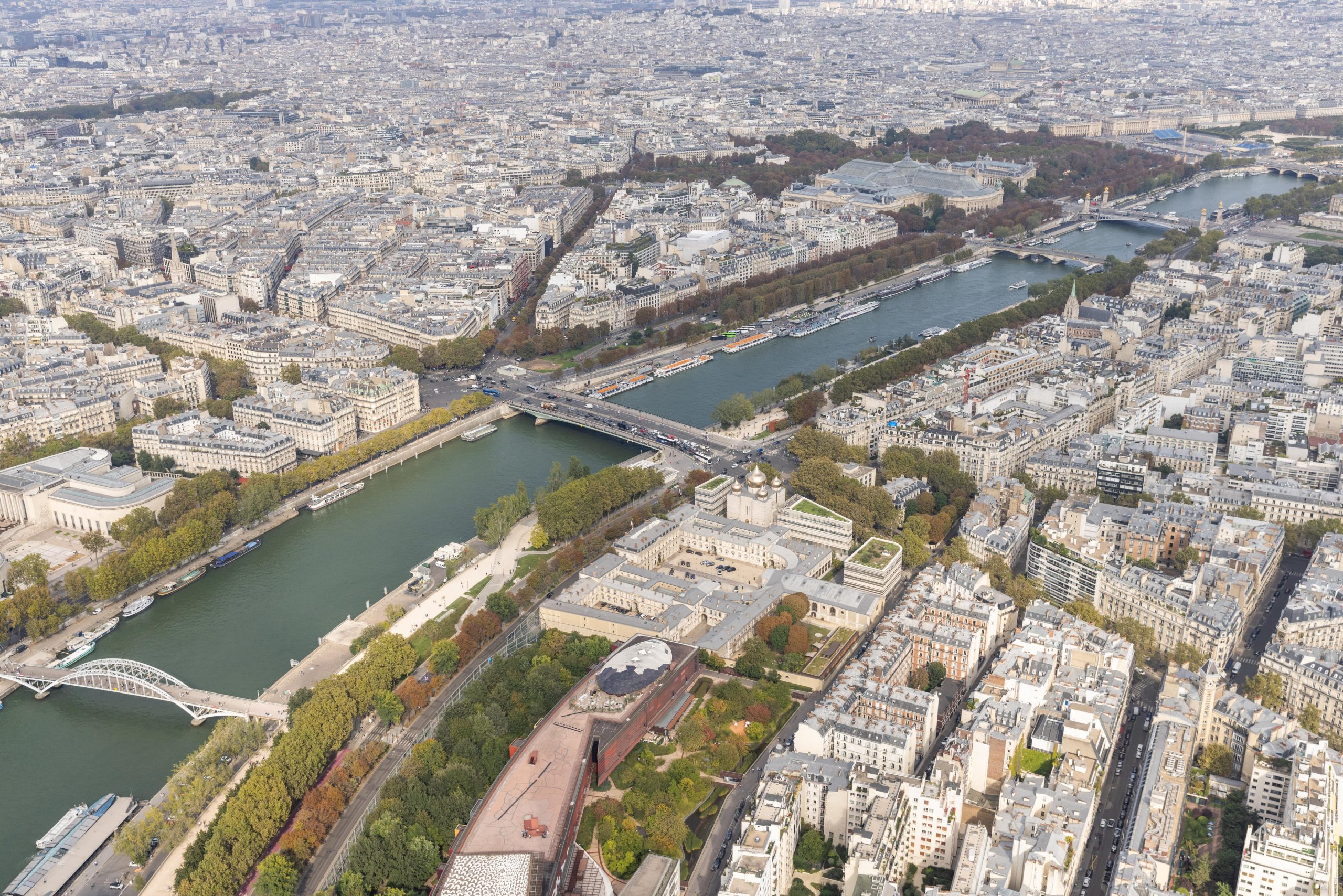 El río Sena desde la Torre Eiffel.