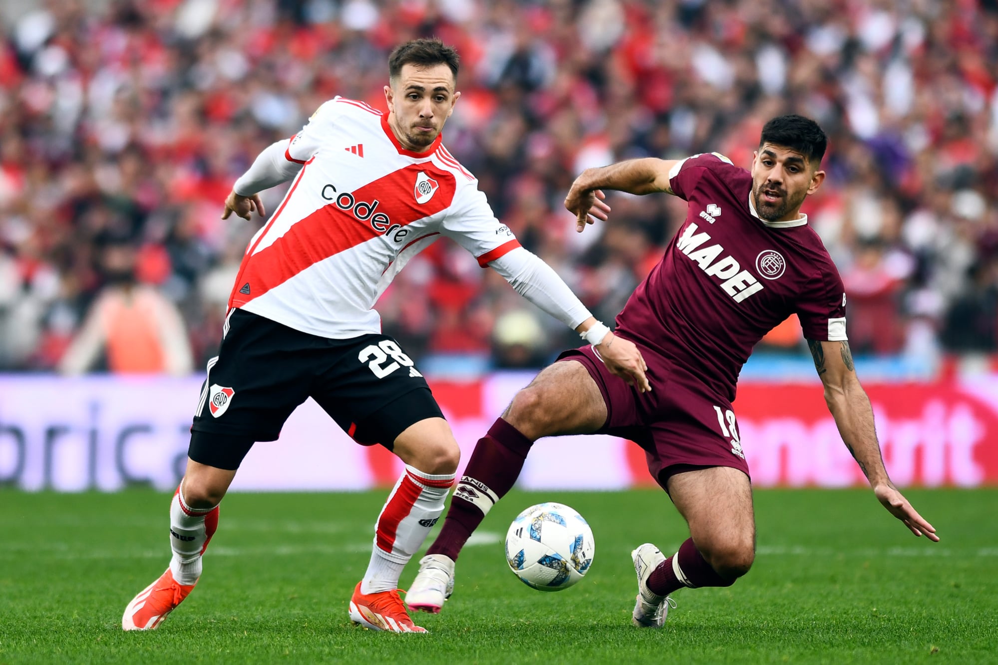 River y Lanús jugaron el año pasado en el Monumental y el partido terminó 2 a 2