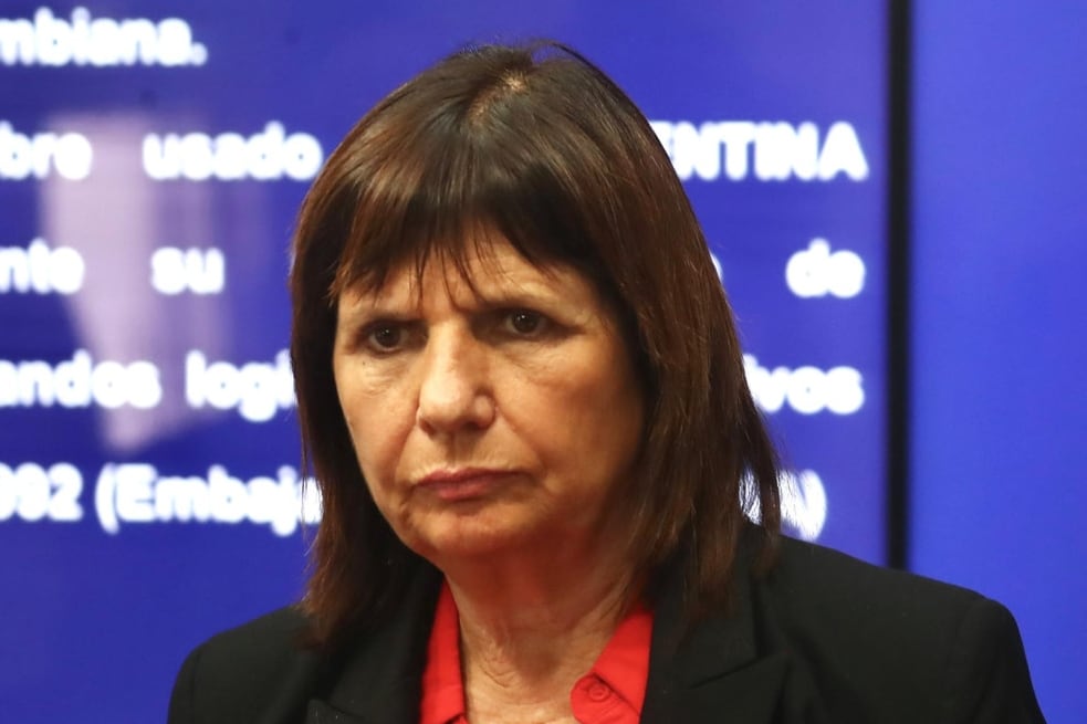 Patricia Bullrich en conferencia de prensa