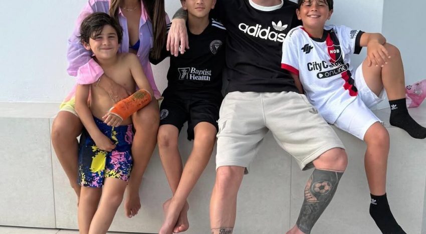 Lionel Messi reapareció en las redes sociales con una foto familiar y un guiño a Newell’s