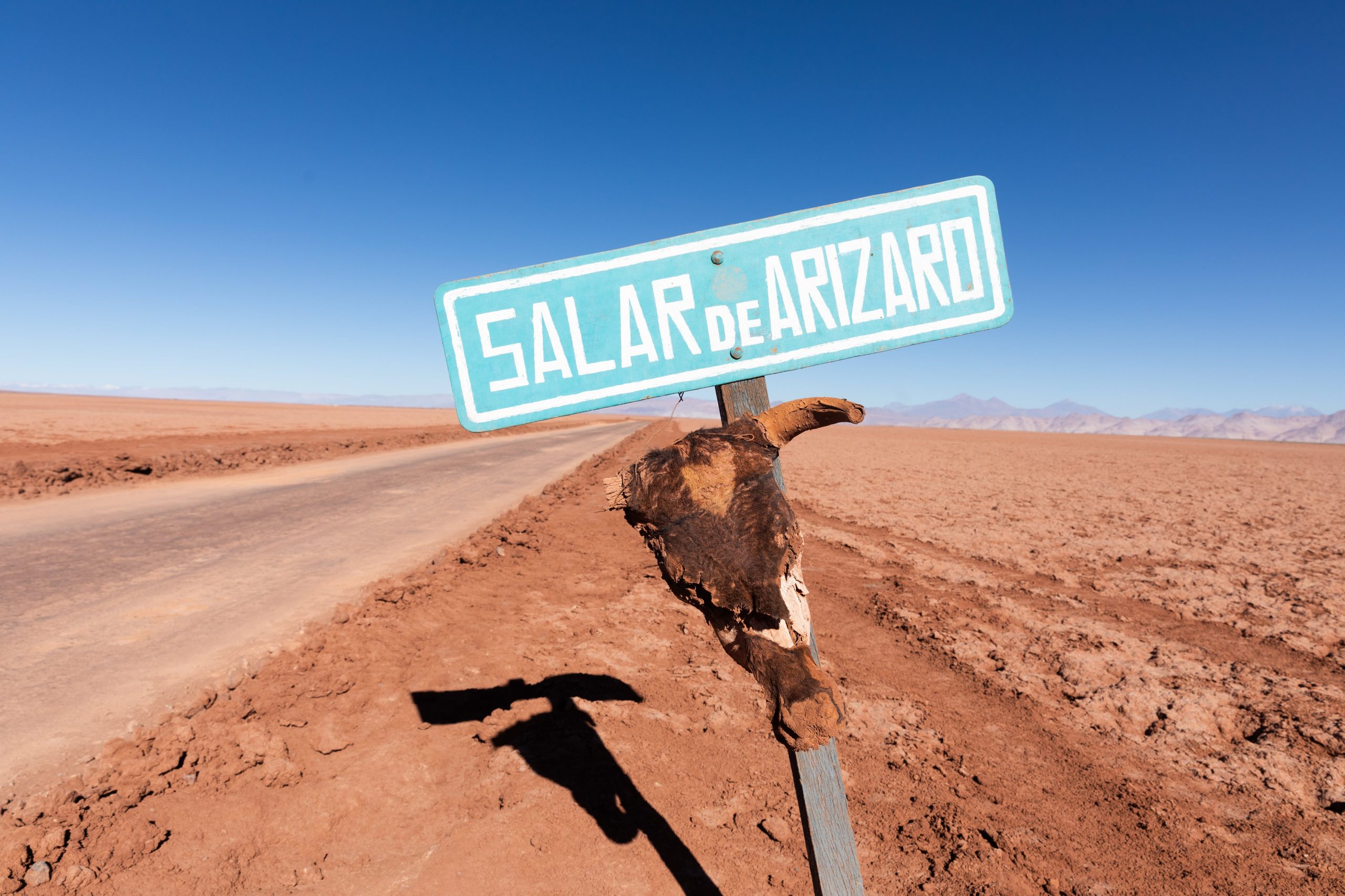 La entrada al Salar de Arizaro, el segundo más grande de la Argentina.