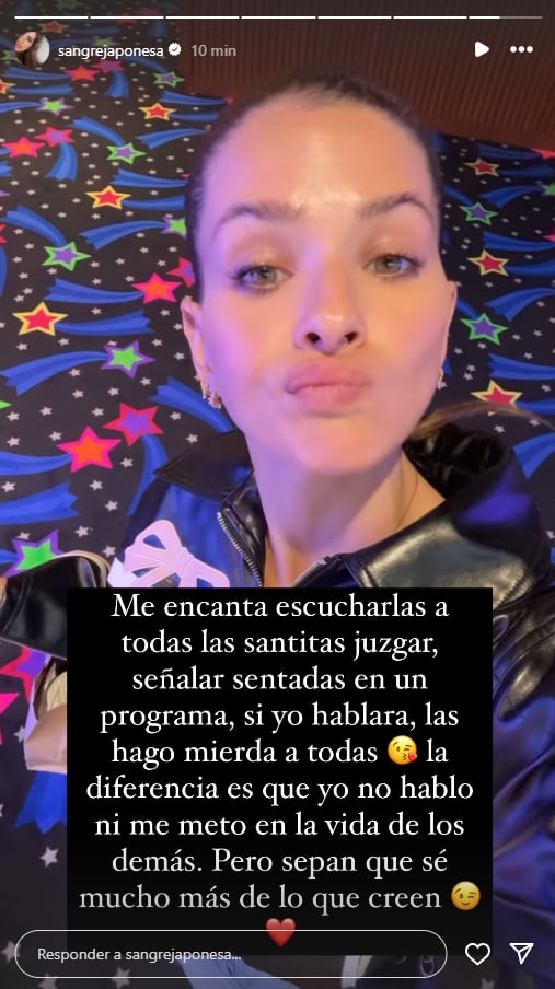 La China Suárez se hartó de las críticas y respondió sin filtros (Foto: captura Instagram /sangrejaponesa)
