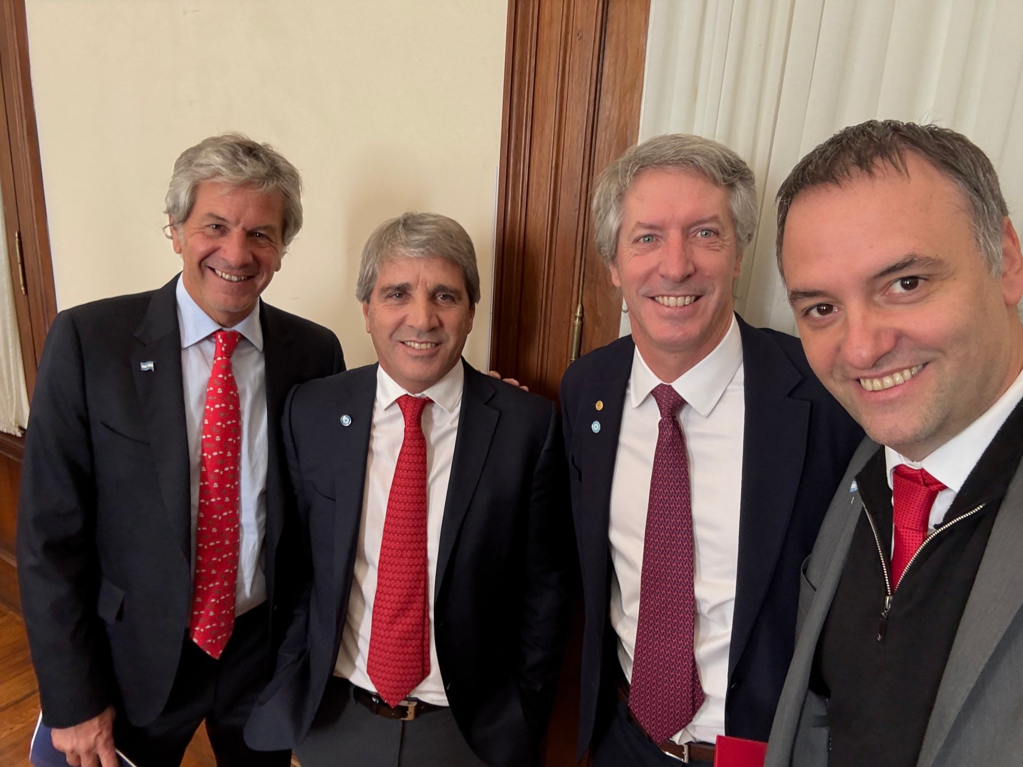 Pazo, Caputo, Busili y Adorni, antes de anunciar el nuevo paquete de medidas