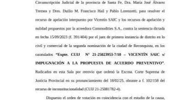 La Justicia ratificó que el plan de pago de Vicentin es “abusivo” y abrió el camino al cramdown