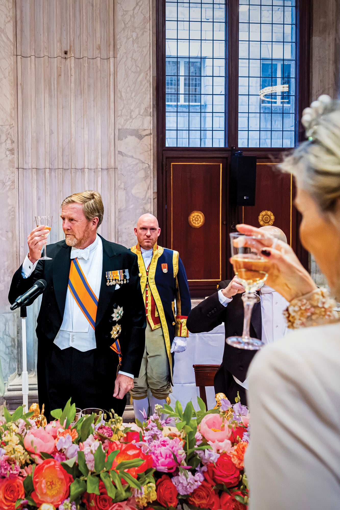 Los reyes, en el Palacio Real, durante la cena de gala. 