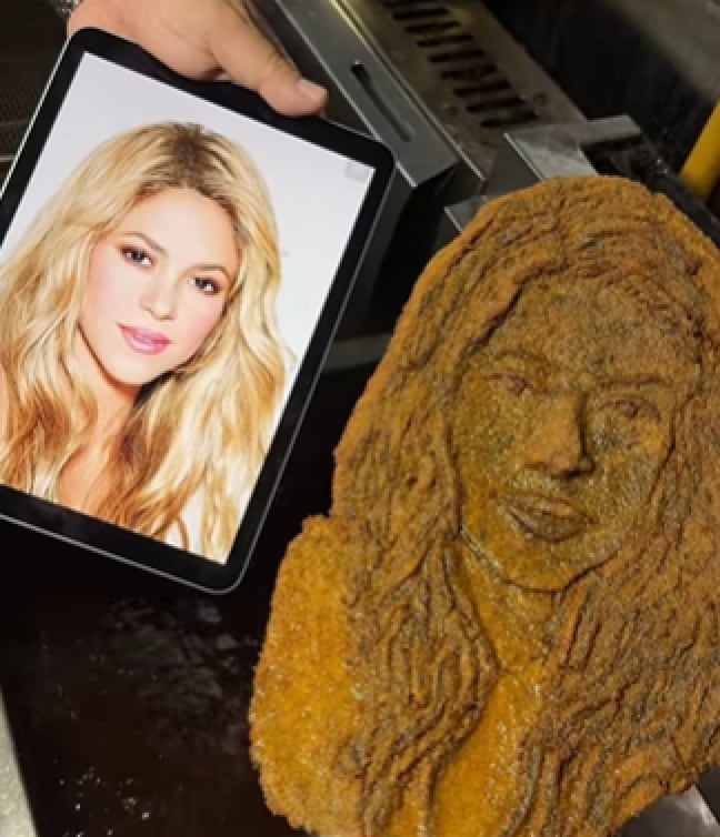 Shakira en forma de milanesa