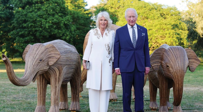 En fotos. Los looks al detalle de la realeza en el Vaticano, el rey Carlos rodeado de elefantes de madera e Ingrid de Noruega protagonista