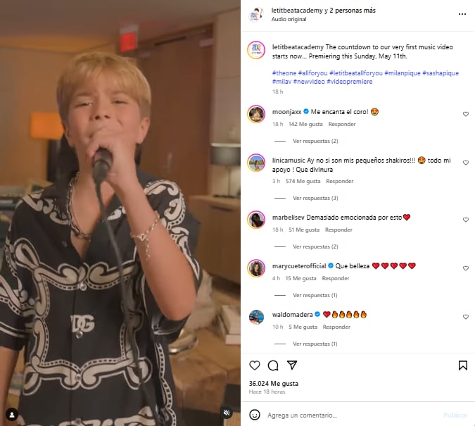 Los hijos de Shakira deslumbraron con su talento para la música y en las redes los llenaron de elogios (Foto: Instagram @letitbeatacademy)