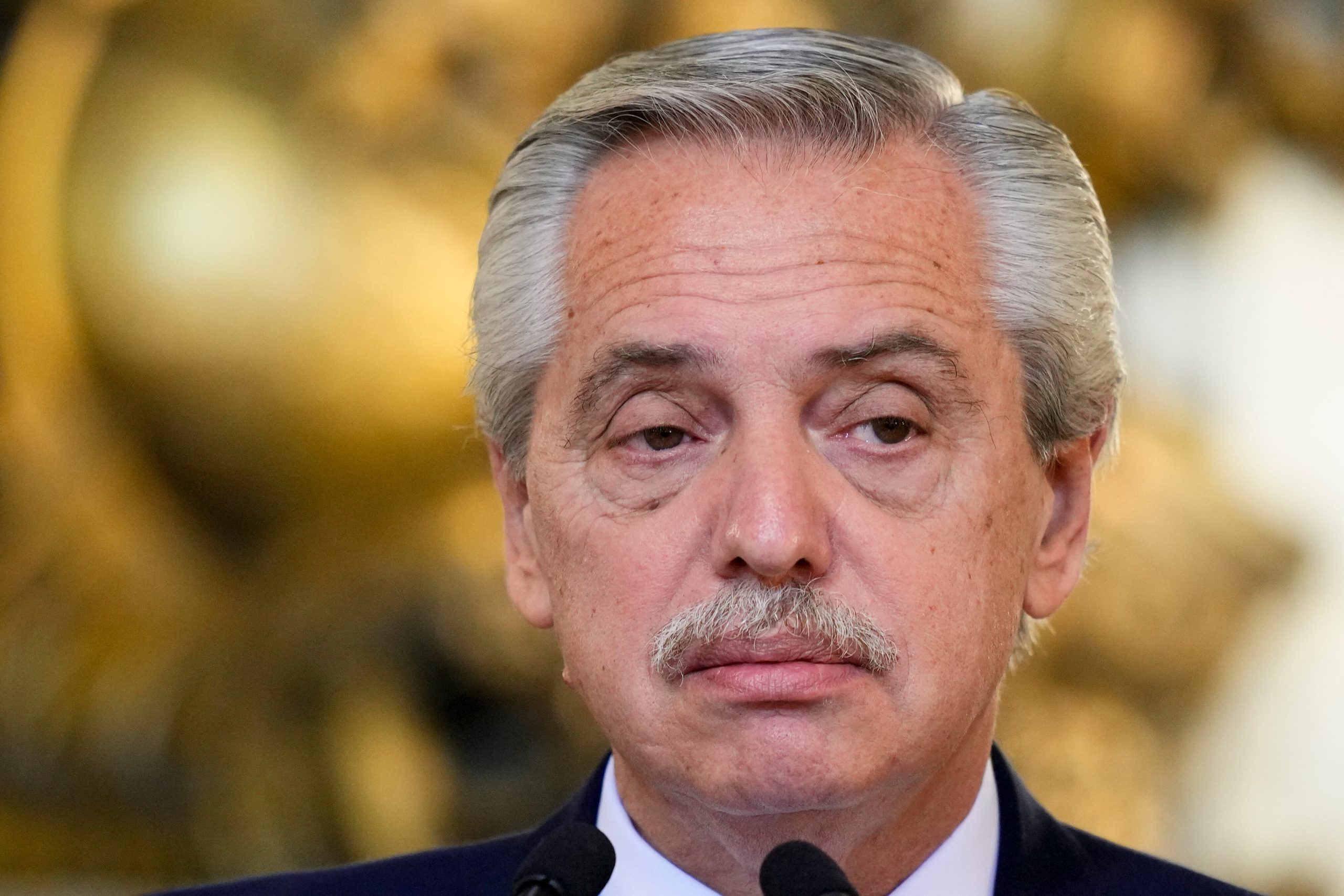 Alberto Fernández vive en Puerto Madero. (AP Foto/Natacha Pisarenko, Archivo)
