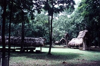 La cueva se encuentra debajo de lo que alguna vez fue la ciudad maya de Dos Pilas