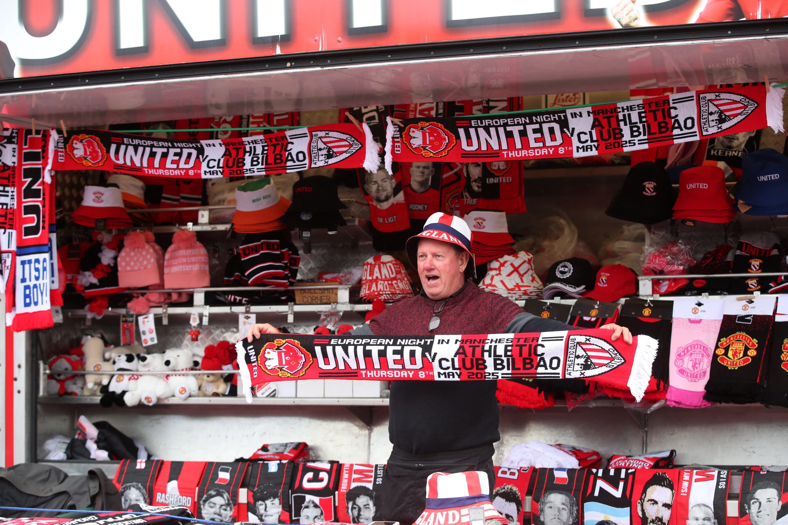 Man. United vs Ath. Bilbao por las semifinales de la UEFA Europa League del 2025.