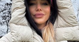 Evangelina Anderson fue a ver a Bastian en River, le trajo buena suerte y mostró su look invernal