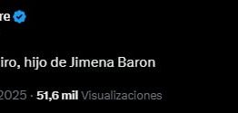 Yanina Latorre confirmó que Jimena Barón fue mamá por segunda vez: cómo se llama el bebé