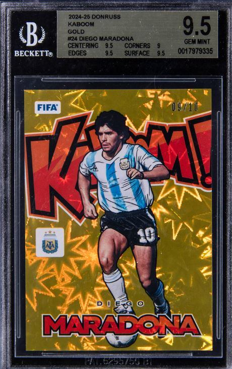 La carta Panini de Diego Maradona (Foto: Goldin).