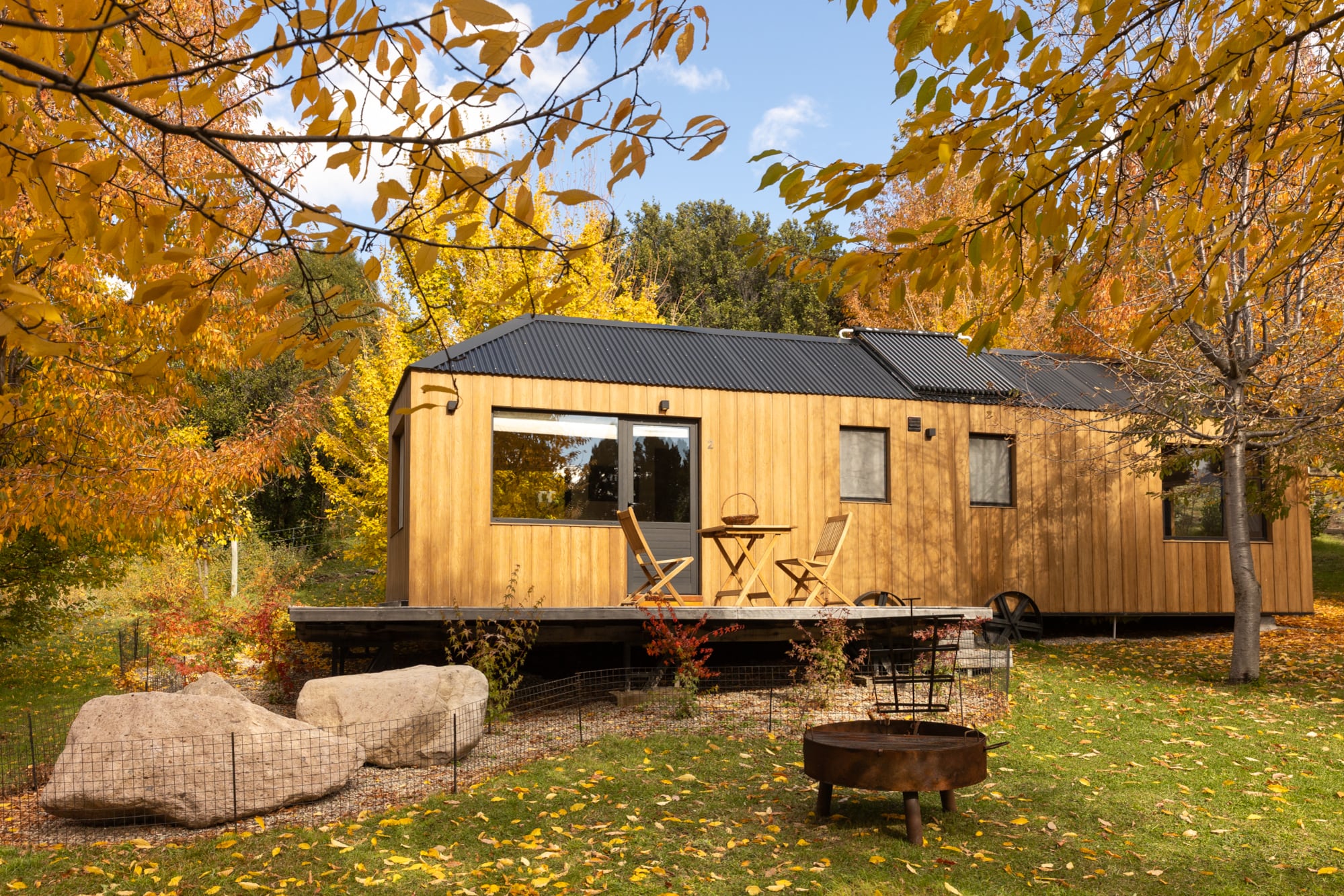 Una tiny house del hospedaje Avataras en Meliquina.