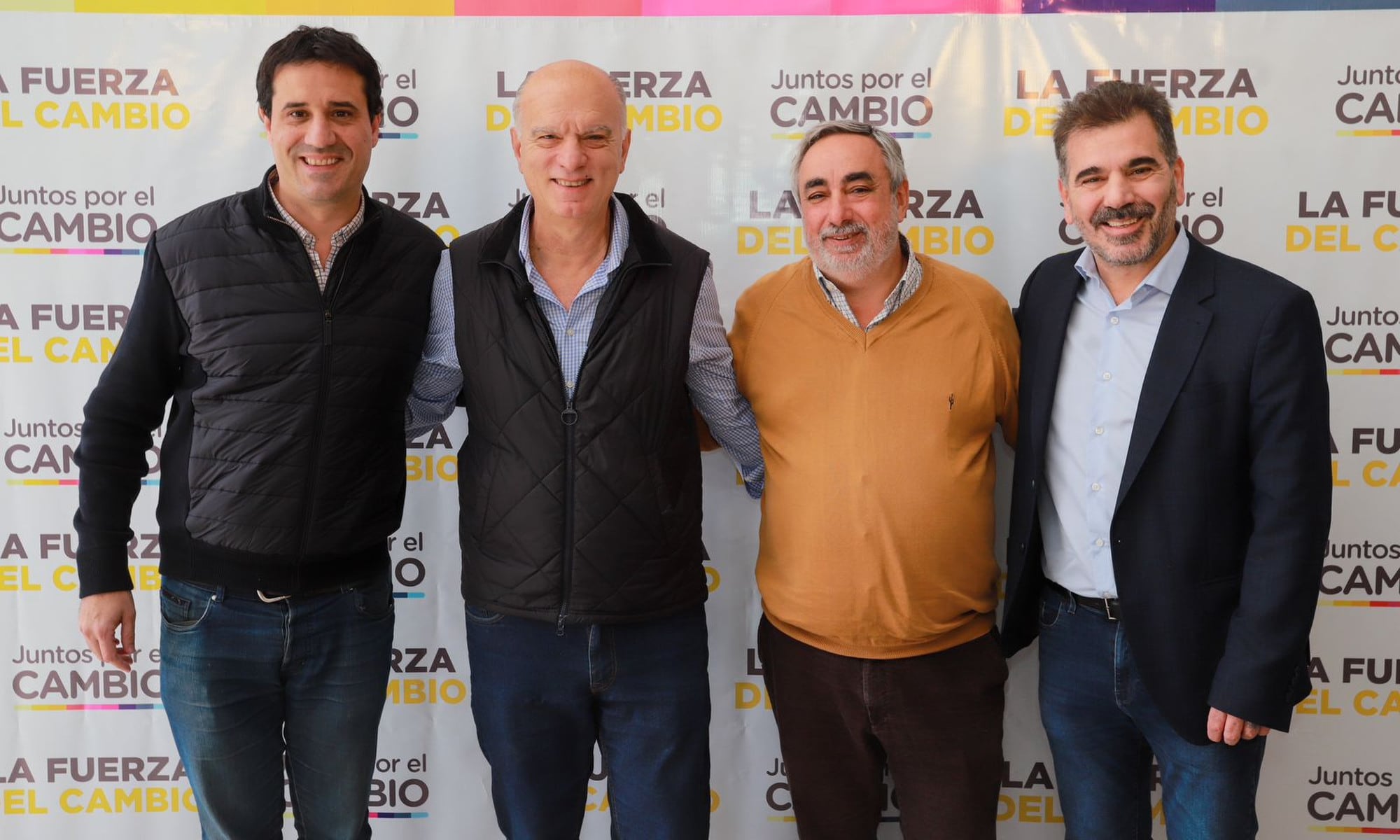 Maximiliano Abad y Miguel Fernández, referentes de la UCR bonaerense junto a Ritondo y Grindetti