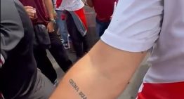 La reacción de la China Suárez cuando un hincha de River se tatuó su nombre y le hizo una promesa: “Mi amor platónico”
