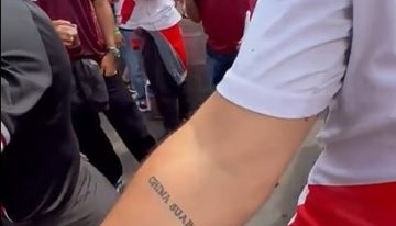 La reacción de la China Suárez cuando un hincha de River se tatuó su nombre y le hizo una promesa: “Mi amor platónico”