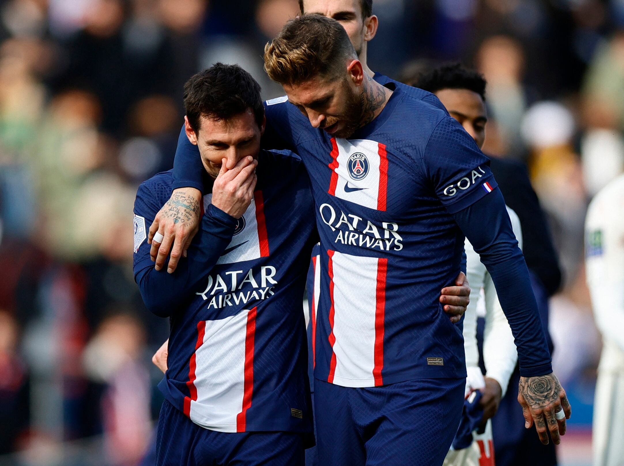 Sergio Ramos eligió a Messi como el mejor futbolista de la historia. REUTERS/Sarah Meyssonnier