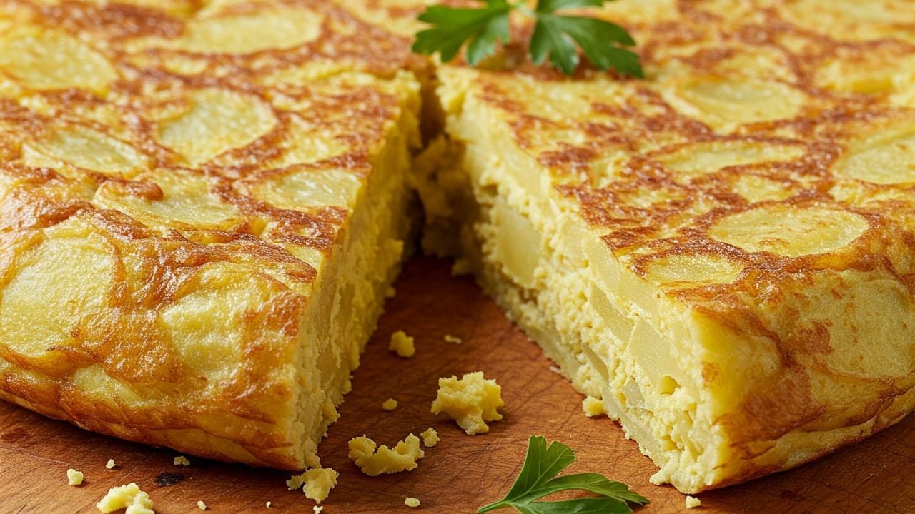 La receta de la tortilla de papas es muy sencilla de preparar. Foto: Gemini IA