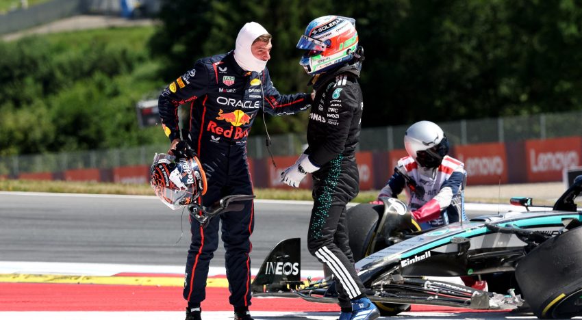 Caótica largada en el GP de Austria: Antonelli chocó a Verstappen y ambos quedaron fuera de la carrera