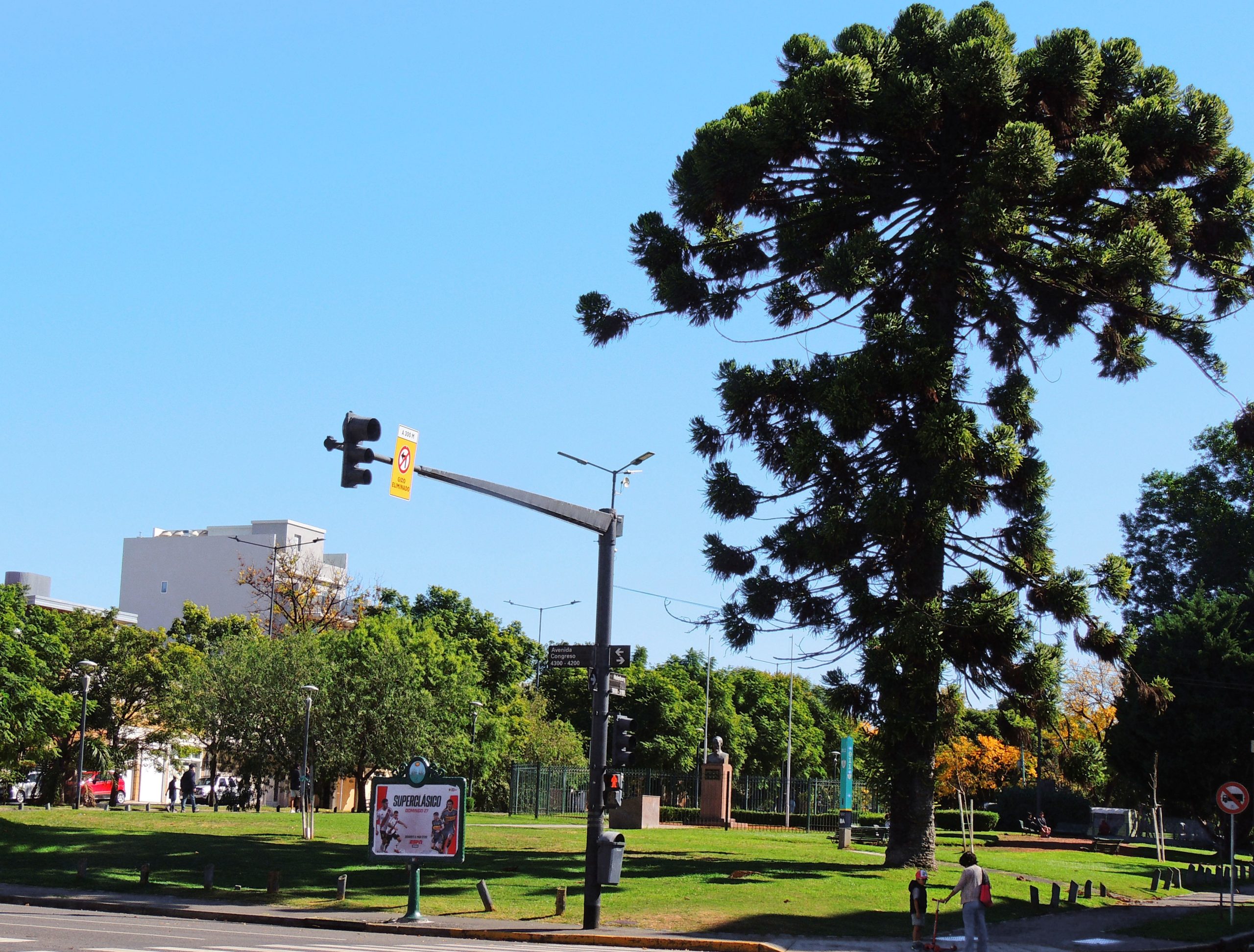 Avenida Congreso y Holmberg, para caminatas, gym, juegos y picnics.