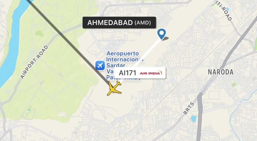 India: se estrelló un avión que iba a Londres con más de 240 pasajeros a bordo