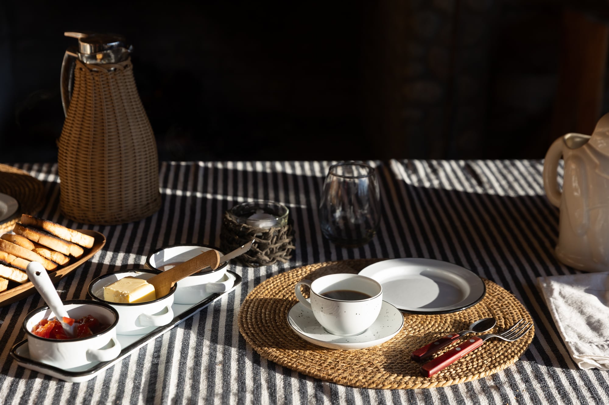 Desayuno en el glamping Malalco.