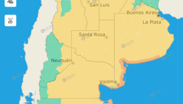 Hay alerta amarilla por vientos fuertes y ráfagas de hasta 100 km/h para este domingo 22 de junio