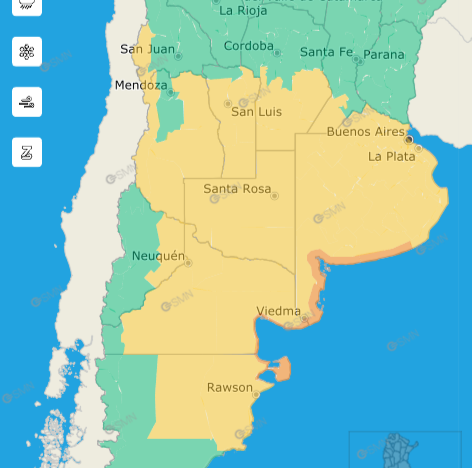Hay alerta amarilla por vientos fuertes y ráfagas de hasta 100 km/h para este domingo 22 de junio