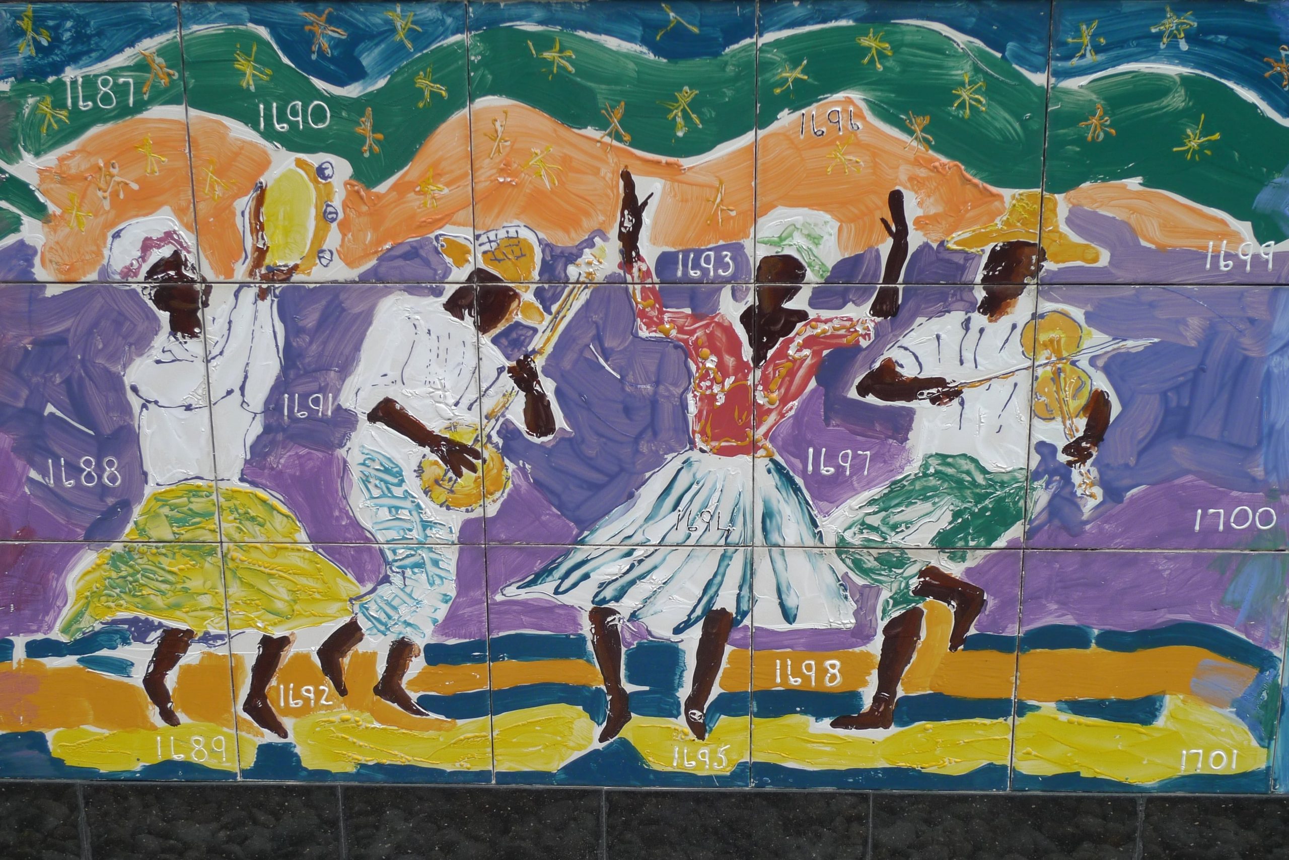 Murales en el centro de Georgetown, Islas Caiman.