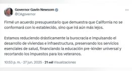 Gavin Newsom firmó el presupuesto de California y tuvo un gesto especial con la comunidad latina