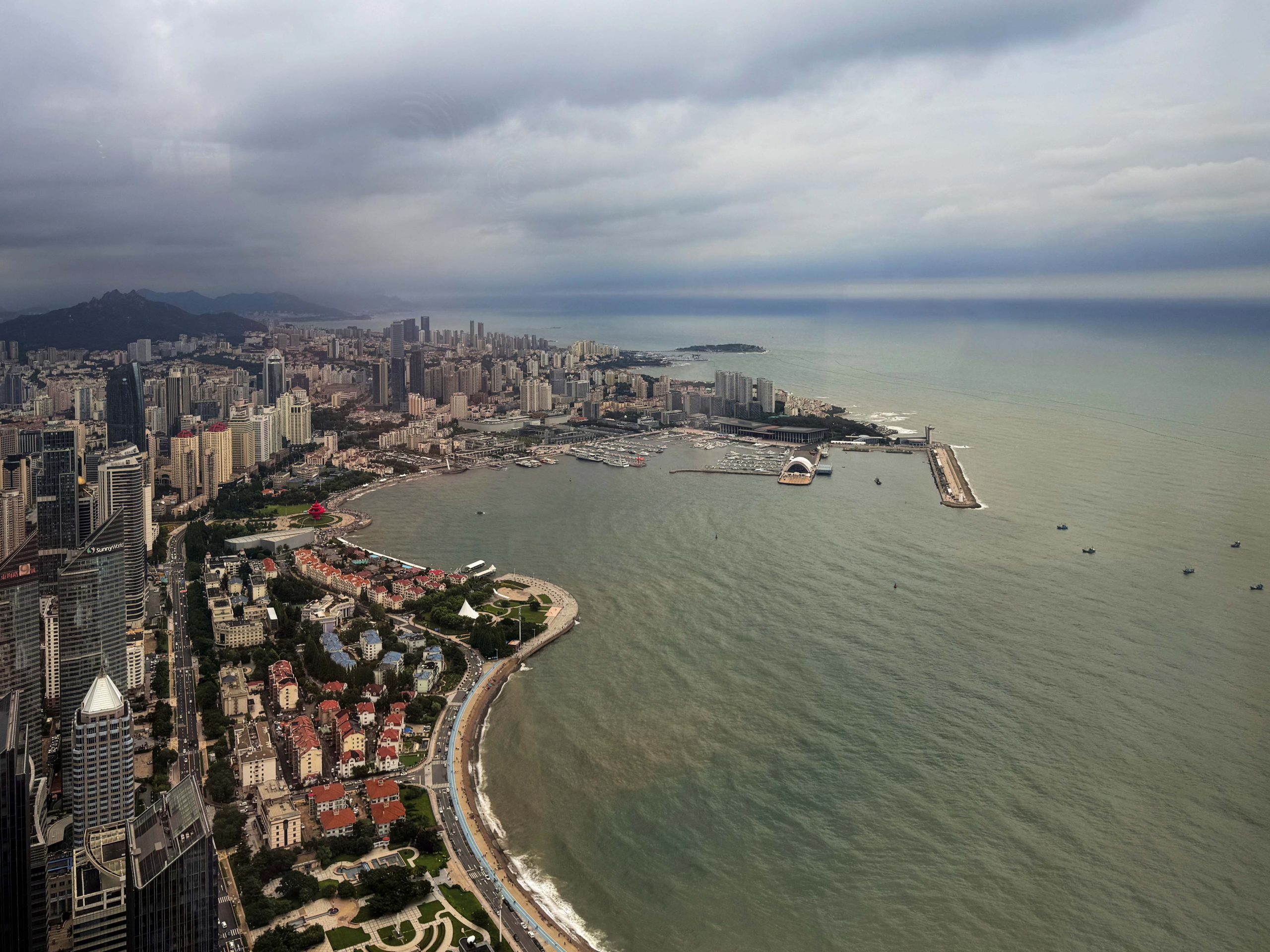 Vista de la ciudad balnearia de Qingdao.