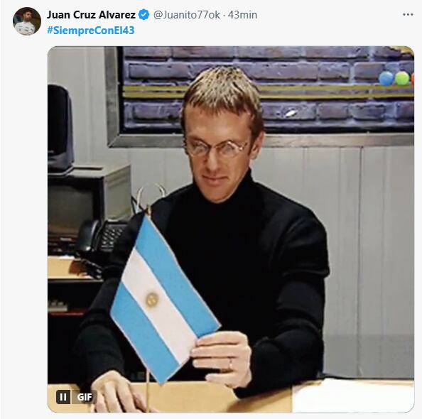 #SiempreConEl43, el hashtag que impulsaron los fanáticos de Colapinto en las redes sociales. (Foto: Captura X)