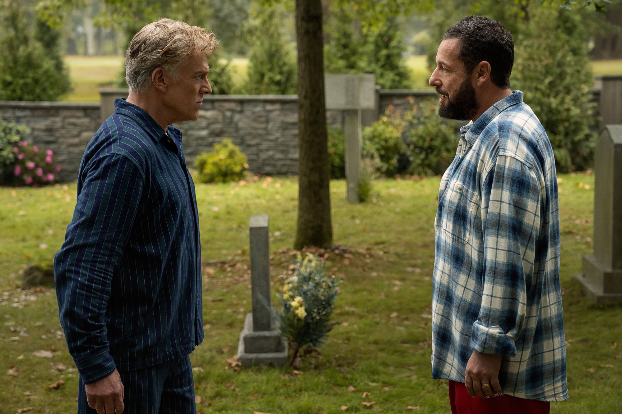 Christopher McDonald como Shooter McGavin y Adam Sandler como Happy Gilmore 