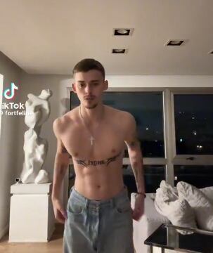 Felipe Fort mostró su cambio físico (Foto: captura TikTok)