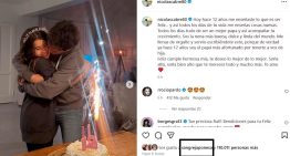 El tierno mensaje que Nico Cabré le dedicó a Rufina por su cumpleaños y que enterneció a la China Suárez