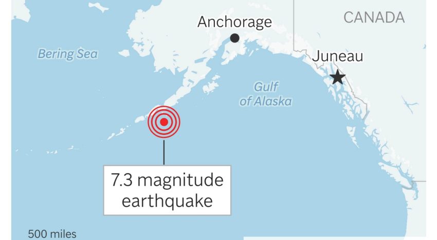 Un fuerte terremoto de 7,3 grados sacudió a Alaska y hay alerta de tsunami