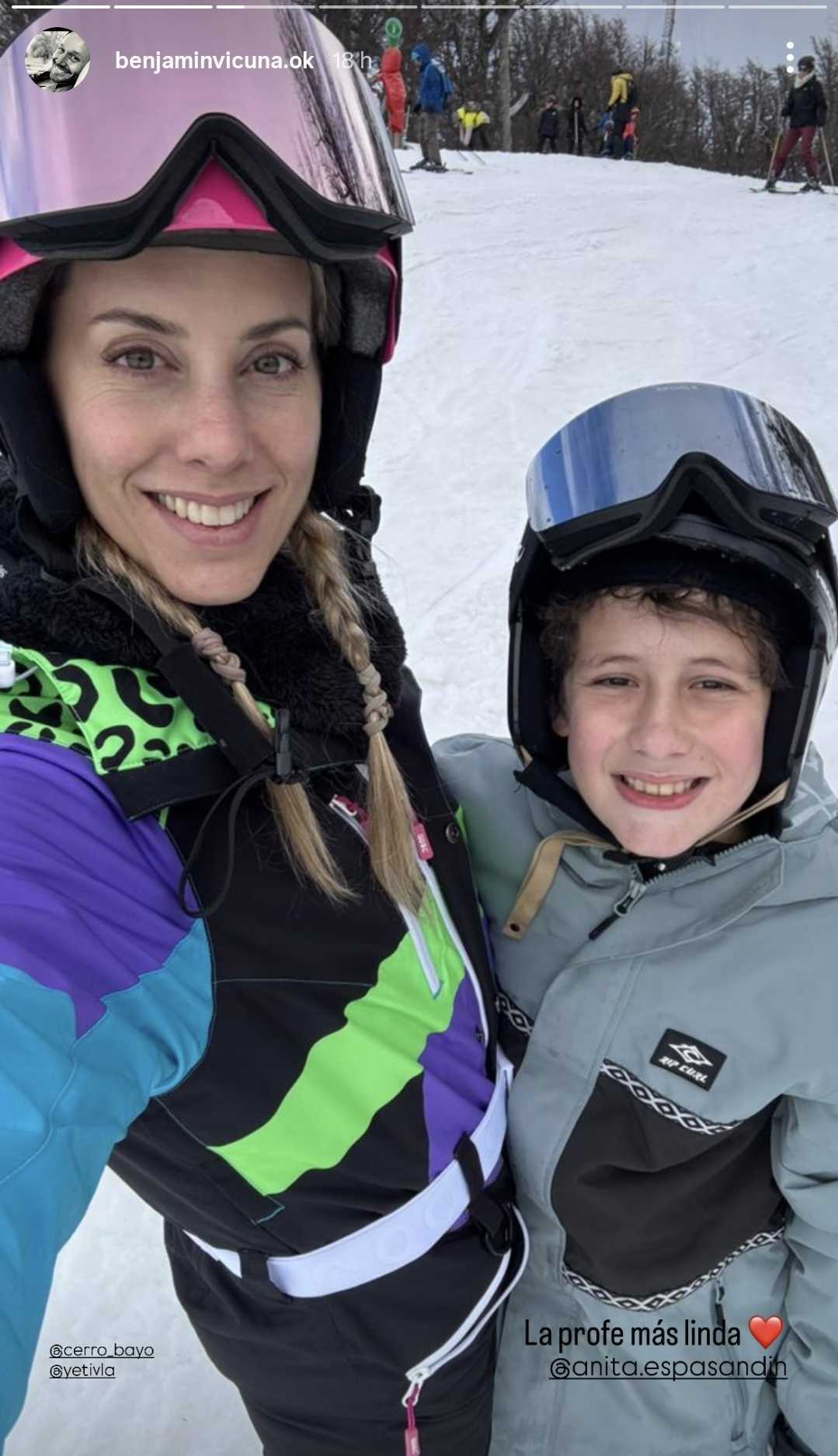 Anita Espasandin junto a Benicio, el último hijo que Benjamín Vicuña tuvo con Pampita. (Foto: Instagram/benjaminvicuna.ok)