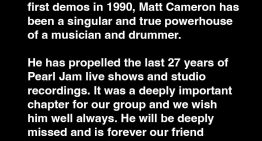 Un integrante de Pearl Jam anunció que deja la banda tras 27 años: “Di mis últimos pasos”