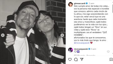 La declaración de amor de Gimena Accardi a Nicolás Vázquez semanas antes de la ruptura: “Sos de otro planeta”