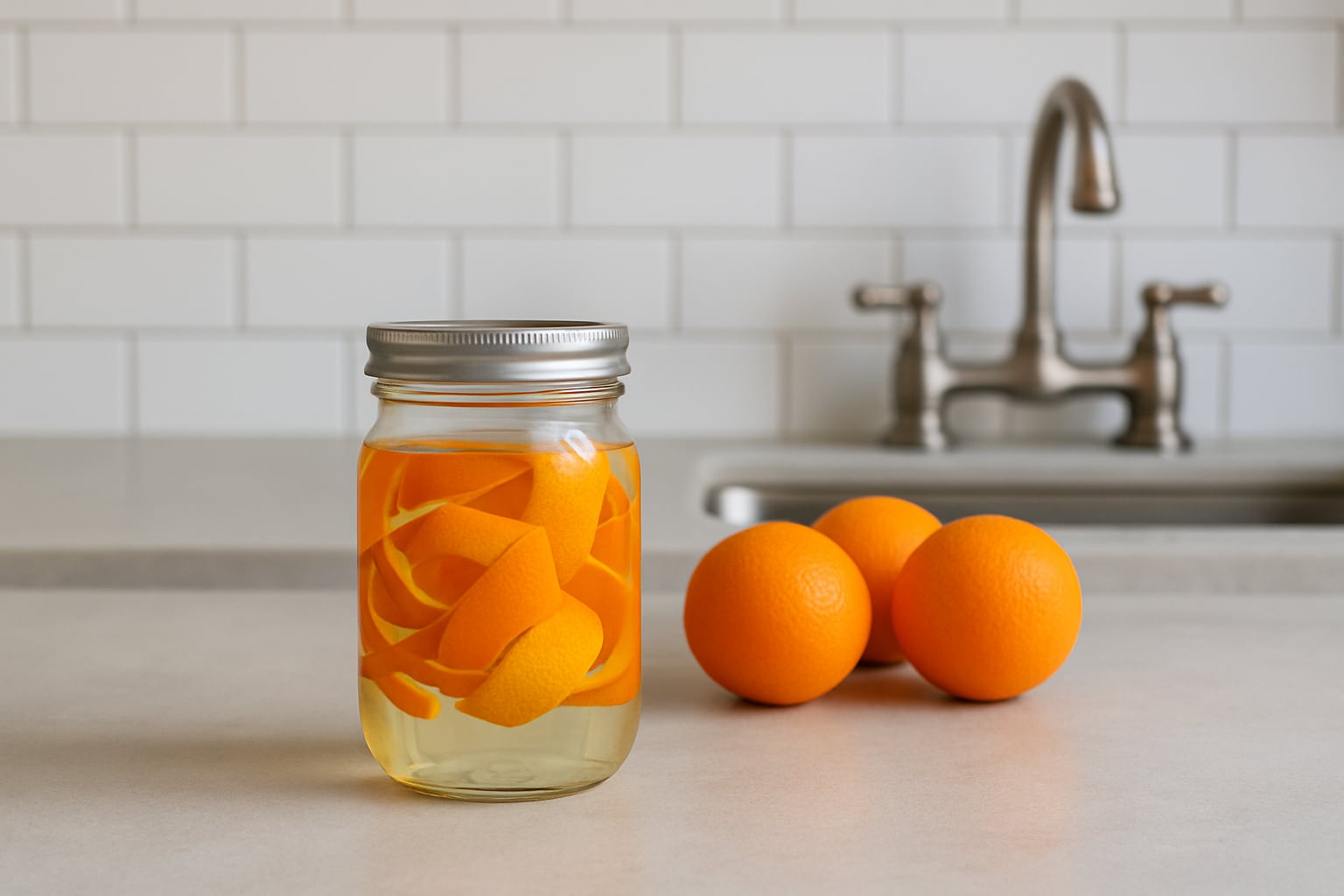 Cáscaras de naranja con vinagre: la mezcla para mantener tu casa limpia (Foto: imagen ilustrativa con IA)