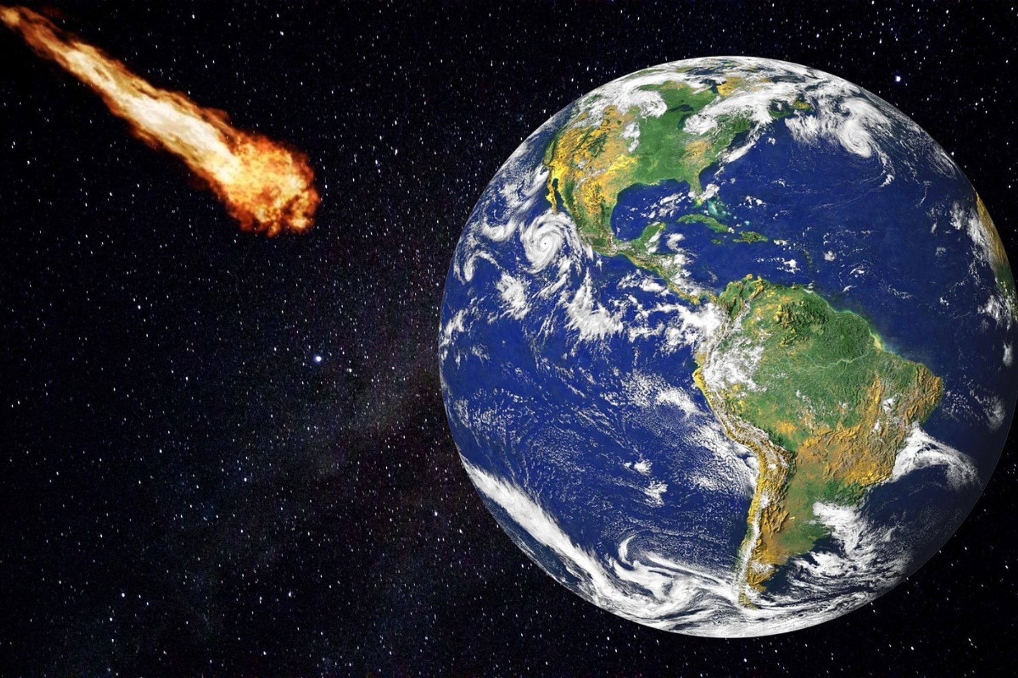 La NASA alertó por la presencia de cuatro asteroides cerca de la Tierra (imagen ilustrativa)