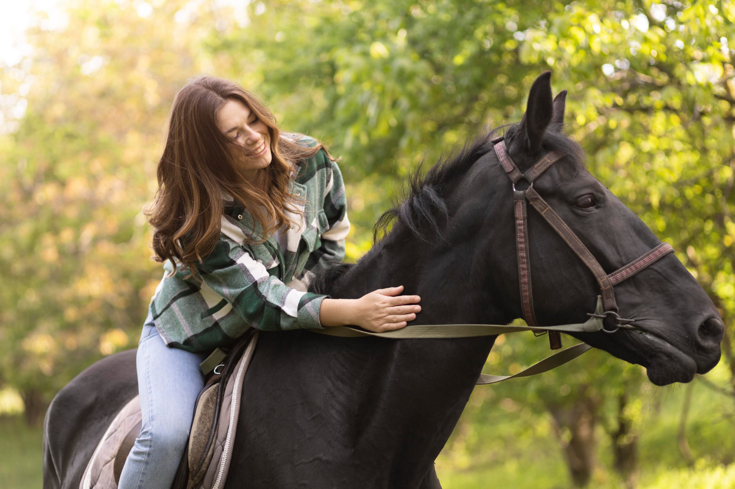 Mariana fue con sus amigas a la cabalgata